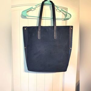 Ulta Navy Blue Leather Shoulder Bag